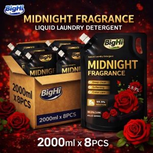 Bighi Liquid Laundry Detergent Midnight Fragnance 2000ML X 8PCS